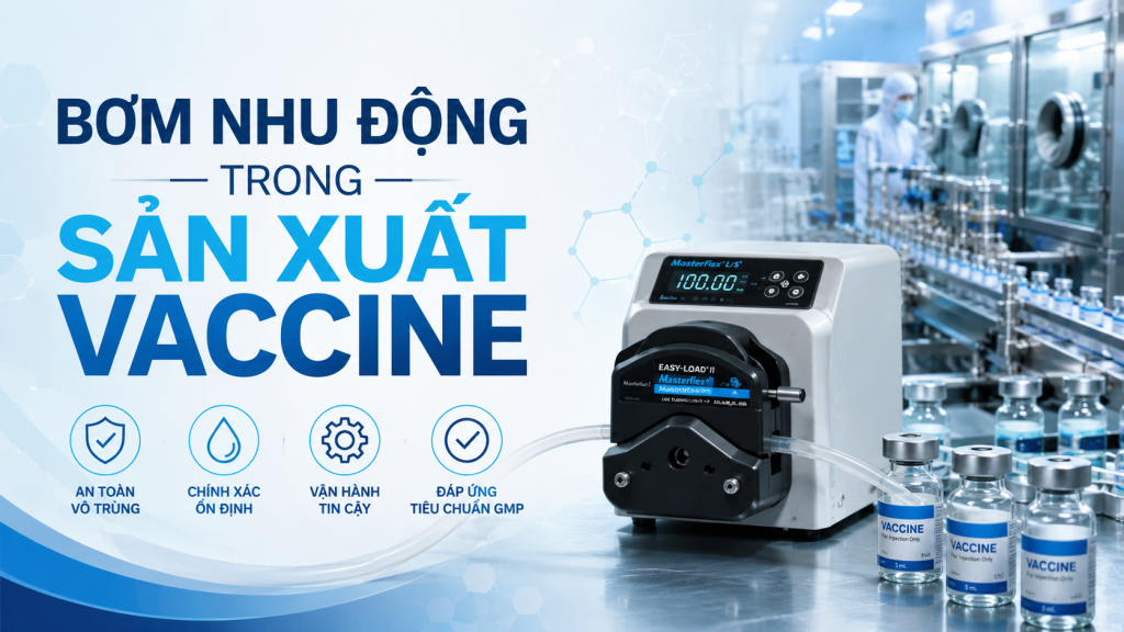 bơm nhu động trong sản xuất vaccine